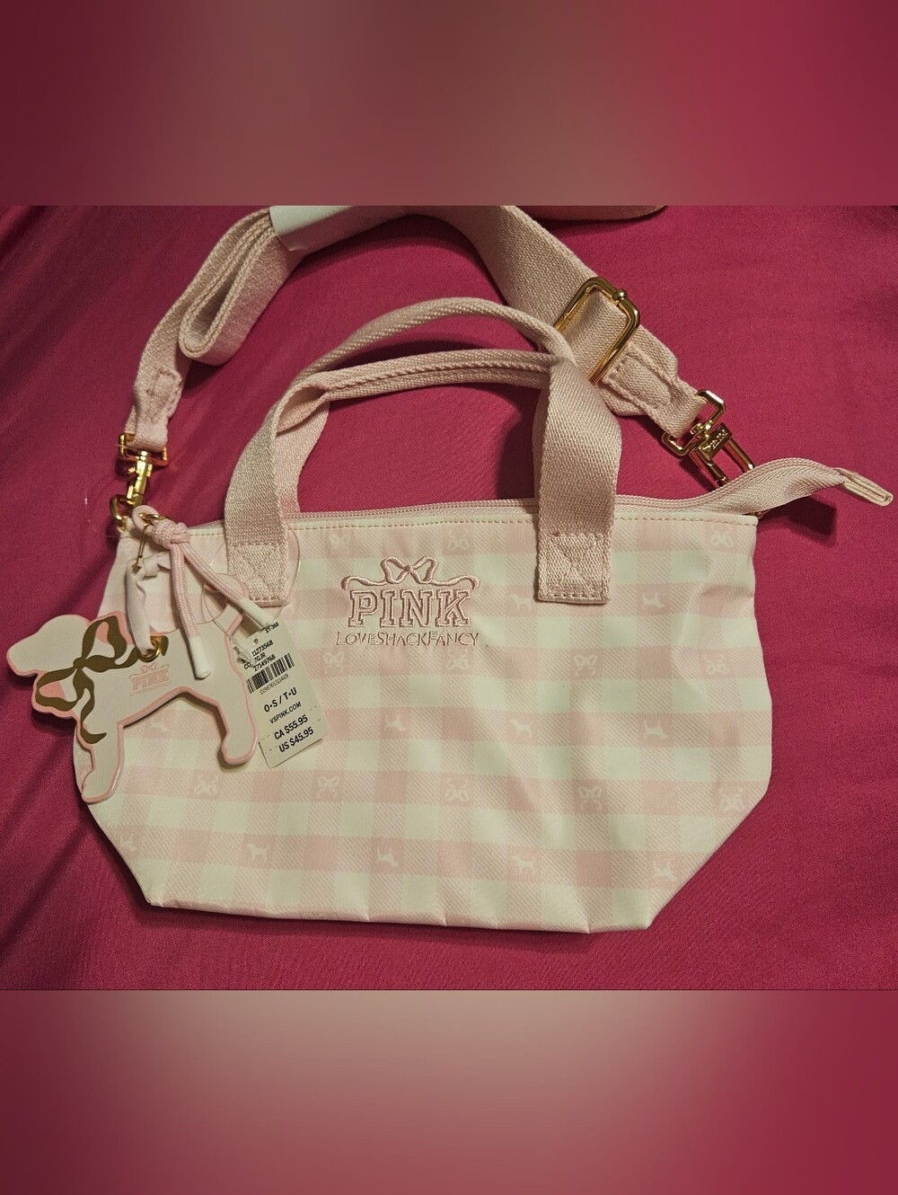 NWT VS PINK X LIVESHACKFANCY MINI TOTE BAG - Picture 6 of 10